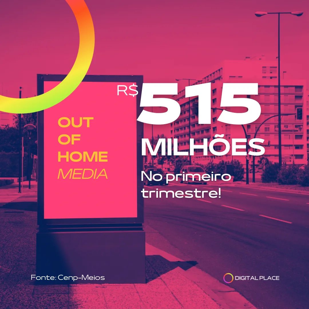 Painel de LED com escrita out of Home