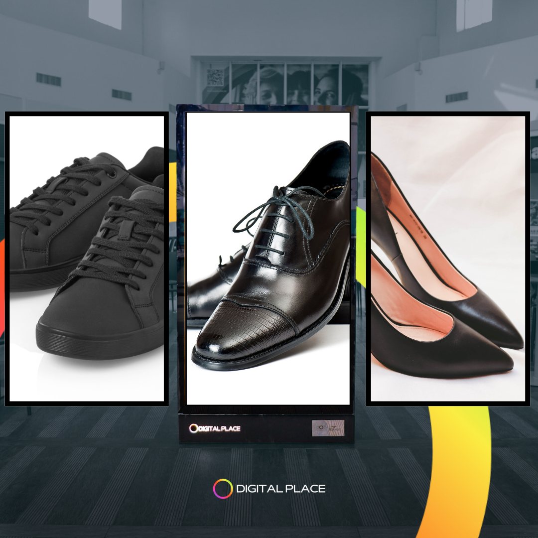 Anúncio Loja de Sapatos Painel de LED Capim Dourado - Digital Place